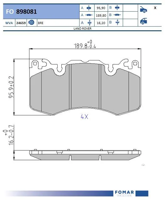 Brake Pad Set, disc brake